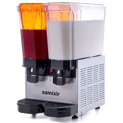 Samixir 40.SMI Klasik Twin Soğuk İçecek Dispenseri, 20+20 Lt, Kaırştırıcılı ve Fıskiyeli, Inox