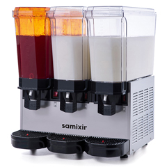 Samixir 60.SMMI Klasik Triple Soğuk İçecek Dispenseri, 20+20+20 Lt, 2 Karıştırıcılı ve 1 Fıskiyeli, Inox