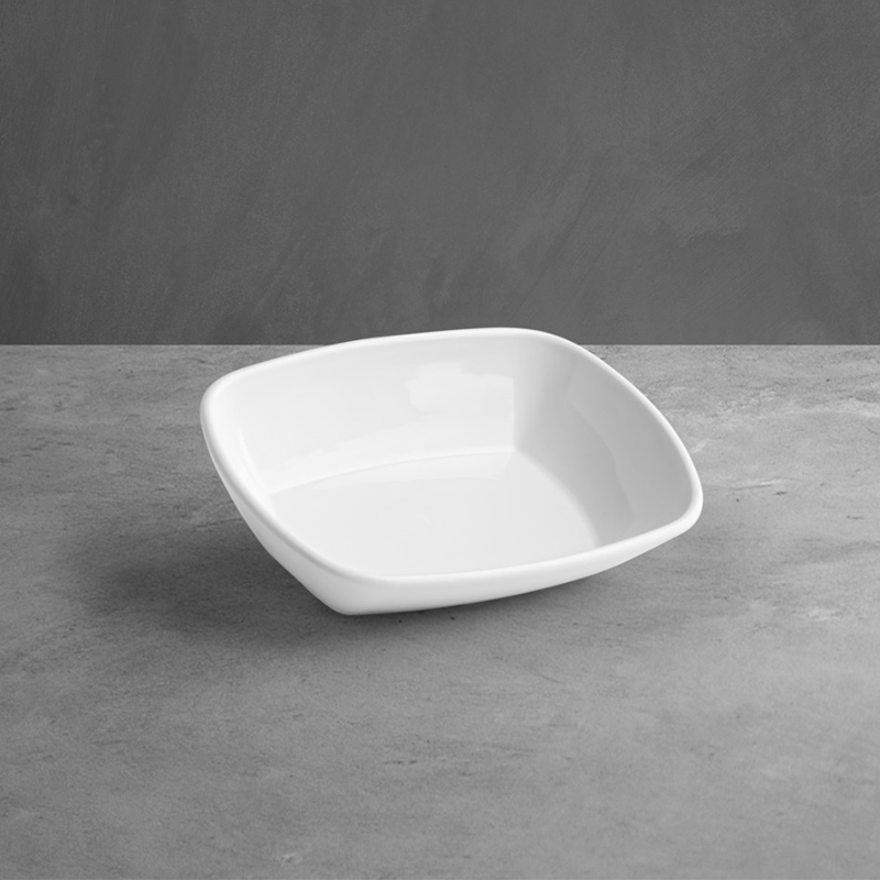 Shome Polikarbon Salata Tabak, Beyaz, 14x10 cm
