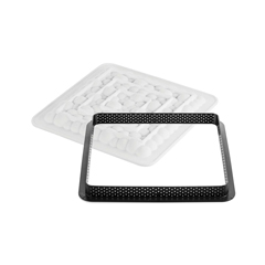 Silikomart Kabarcık Desenli Tart Kalıbı – 175×175 mm