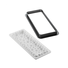 Silikomart Kabarcık Desenli Tart Kalıbı – 265×105 mm