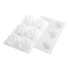 Silikomart Kit Tarte Ring Fleur Silikon Kalıp, 80 mm