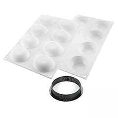Silikomart Kit Tarte Ring Palet Silikon Kalıp, 70 mm