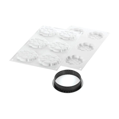 Silikomart Kıt Tarte Rıng Paradıs Silikon Kalıp, 80 mm