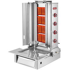 Silverinox 4 Radyanlı Döner Ocağı, Alttan Motorlu, Doğalgazlı