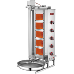 Silverinox 5 Radyanlı Döner Ocağı, Üstten Motorlu, Doğalgazlı