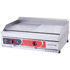 Silverinox 600 Seri Izgara, Yarı Oluklu, Elektrikli, 60x60 cm
