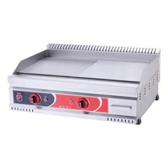 Silverinox 600 Seri Izgara, Yarı Oluklu, Elektrikli, 80x80 cm