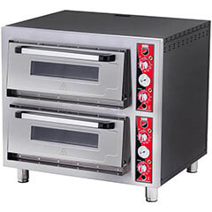 Silverinox Çift Katlı Elektrikli Pizza Fırını, 12 Pizza Kapasiteli, 92x62 cm