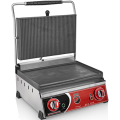 Silverinox Elektrikli Tost Makinesi, 16 Dilim, Altı Düz