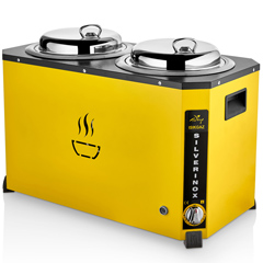 Silverinox Jumbo Çorba Kazanı, 9+9 Litre, Sarı