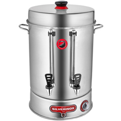 Silverinox Metal Basmalı Musluklu Çay Makinesi, 250 Bardak Kapasiteli, 23 Litre
