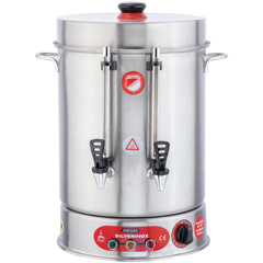 Silverinox Metal Basmalı Musluklu, İkazlı Çay Makinesi, 80 Bardak Kapasiteli