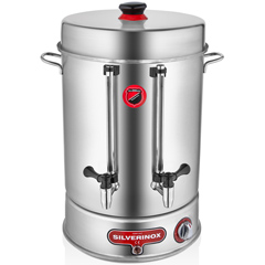 Silverinox Metal Musluklu Çay Makinesi, Çevirmeli, 60 Bardak Kapasiteli, 7 Litre