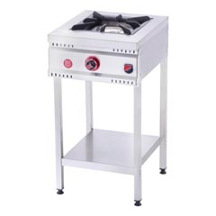 Silverinox Taban Raflı Midi Ocak, Tek Gözlü, LPG'li