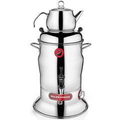 Silverinox Tek Demlikli Çay Semaveri, 16 Litre