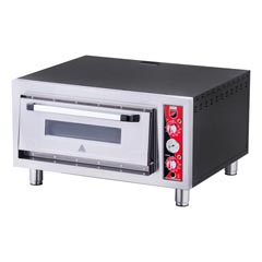 Silverinox Tek Katlı Elektrikli Pizza Fırını, 4 Pizza Kapasiteli, 62x62 cm
