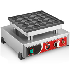 Silverinox Yuvarlak Bubble Waffle Makinesi, Tekli, Kapaksız