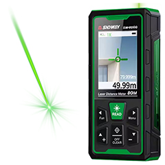 Sndway SW-80GQ Kameralı Lazermetre, Yeşil Lazerli, 80 Metre,  Şarjlı ve IP68 Korumalı