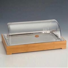 Zicco Soğutuculu Teşhir Standı, Ahşap Altlı, Polikarbon Roll Top Kapaklı, 57x37x22 cm