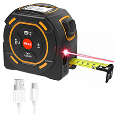 SW-TM60A Lazer Mesafe Ölçerli Şerit Metre, 60m + 5m