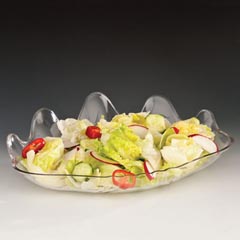 Zicco Teşhir Tabağı, Polikarbon, İstiridye Model, 38x27x5 cm, Şeffaf