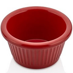 Thermoset Çizgili Ramekin Sosluk, 7 cm, 60 ml, Kırmızı