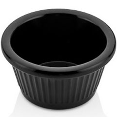 Thermoset Çizgili Ramekin Sosluk, 7 cm, 60 ml, Siyah