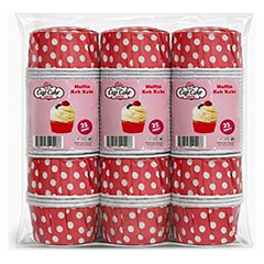 Vennesso Muffin Metalize Pet Kek Kalıbı, 25 Adet, 6,5x6 cm
