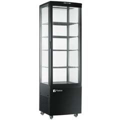 Vosco VFT-280L Dik Tip Soğutmalı Teşhir Dolabı, Siyah