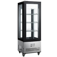 Vosco VFT-410L Dik Tip Soğutmalı Teşhir Dolabı, Siyah