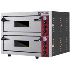 Vosco VWG-10T Elektrikli Pizza Fırını, Çift Katlı, 30 cm 6+6 Pizza Kapasiteli, 66x92 cm Pişirme Odalı