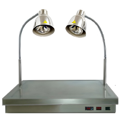 Warmer Set Üstü Sıcak Servis Ünitesi ve Sıcak Tutucu Lamba, 80x60 cm, Paslanmaz