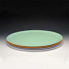 Zicco Melamin Teşhir Tabağı, Oval, 55,5x42x3 cm, Siyah