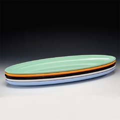 Zicco Melamin Teşhir Tabağı, Oval, 65x20x4 Cm, Siyah