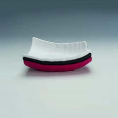 Zicco Melamin Teşhir Tabağı, Taş Model, 17x34,5x9 cm, Kırmızı
