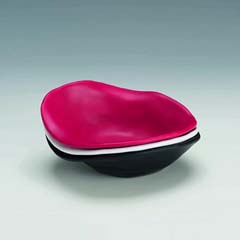 Zicco Melamin Teşhir Tabağı, Taş Model, 19x23x7 cm, Siyah