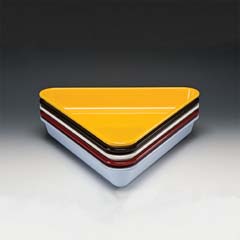 Zicco Melamin Teşhir Tabağı, Üçgen, 40x6 Cm, Sarı