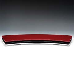 Zicco Melamin Teşhir Tepsisi, Oval, 19x66 cm, Kırmızı
