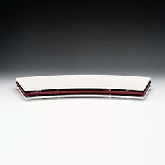 Zicco Melamin Teşhir Tepsisi, Oval, 56x19 cm, Kırmızı