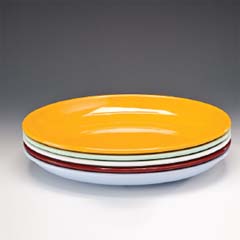 Zicco Oval Melamin Teşhir Tabağı, 40,5x29,5x5 Cm, Yeşil