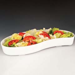 Zicco Teşhir Tabağı, Polikarbon, Damla Model, 45x21x6,5 cm, Beyaz