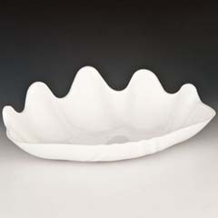 Zicco Teşhir Tabağı, Polikarbon, İstiridye Model, 38x27x5 cm, Beyaz