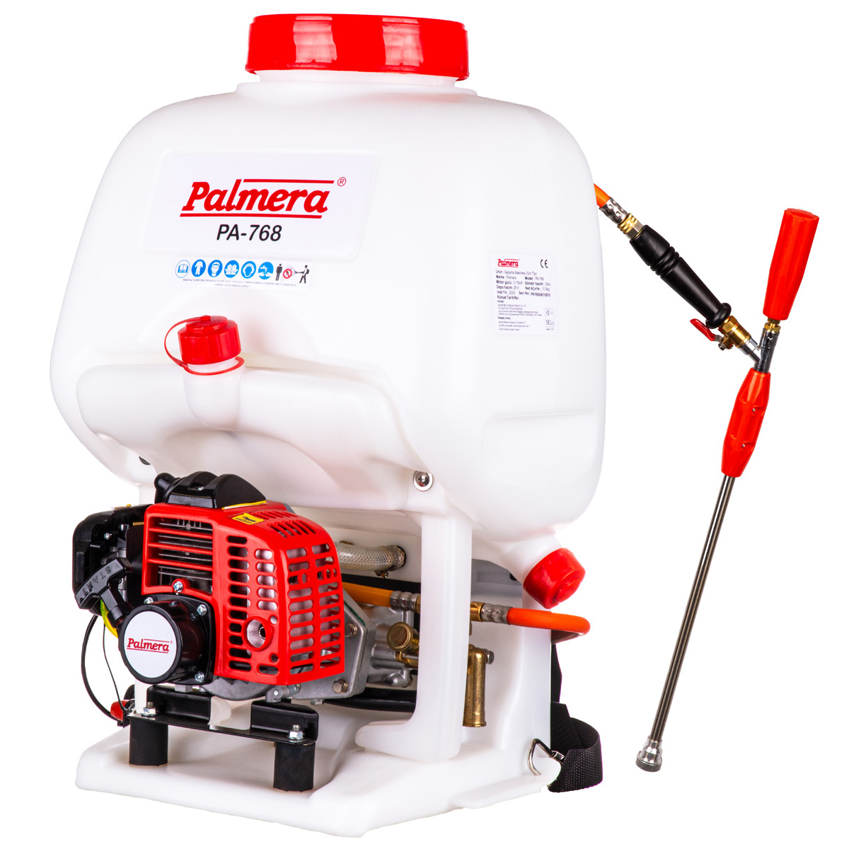 PA-768 EUR5 2T Sırt İlaçlama Makinesi 1hp 25lt Yüksek Basınçlı