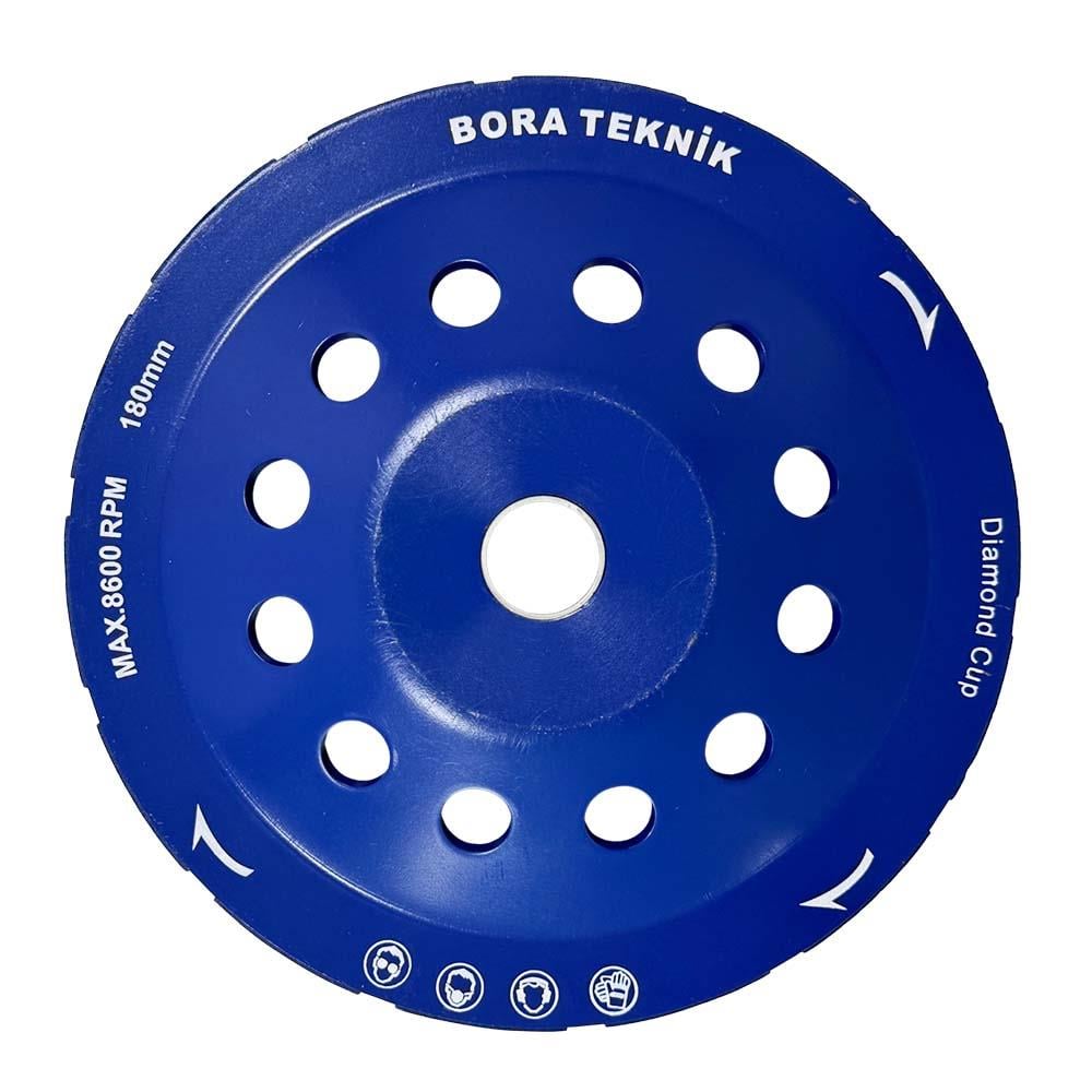 Bora Teknik Tek Sıra Elmas Çanak - Beton Taş Yüzey Silme Temizleme Diski 180 mm