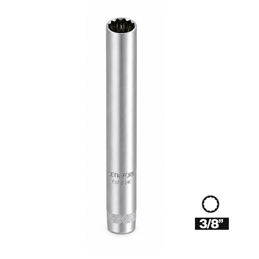 CETA FORM 3/8 On İki Köşe Buji Lokması 14 mm Uzun 25 Cm