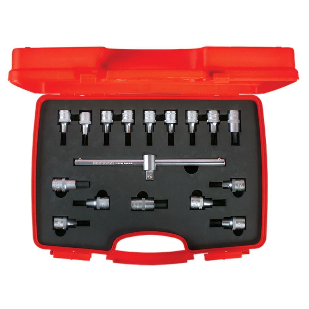 IZELTAS 1/2 Allen Uçlu Lokma Takımı ve Torx Uç Set 17 Parça