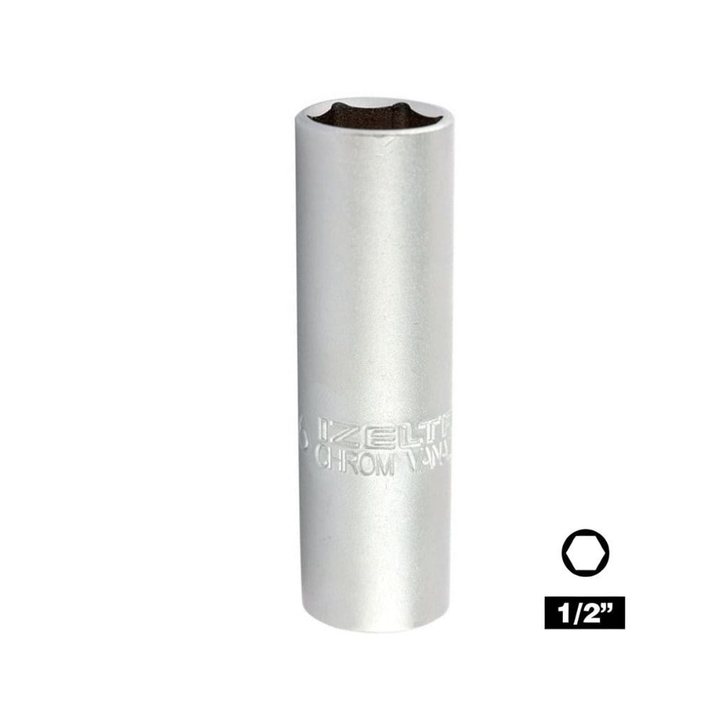 IZELTAS 1/2 Altı Köşe Buji Lokması Lastikli 21 mm