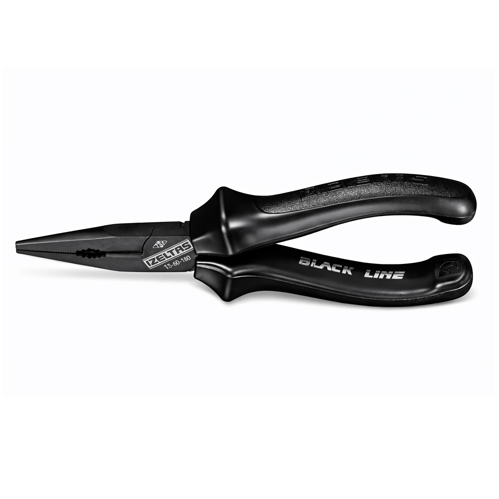 IZELTAS Kargaburun Pense Düz Uçlu Black 180 mm