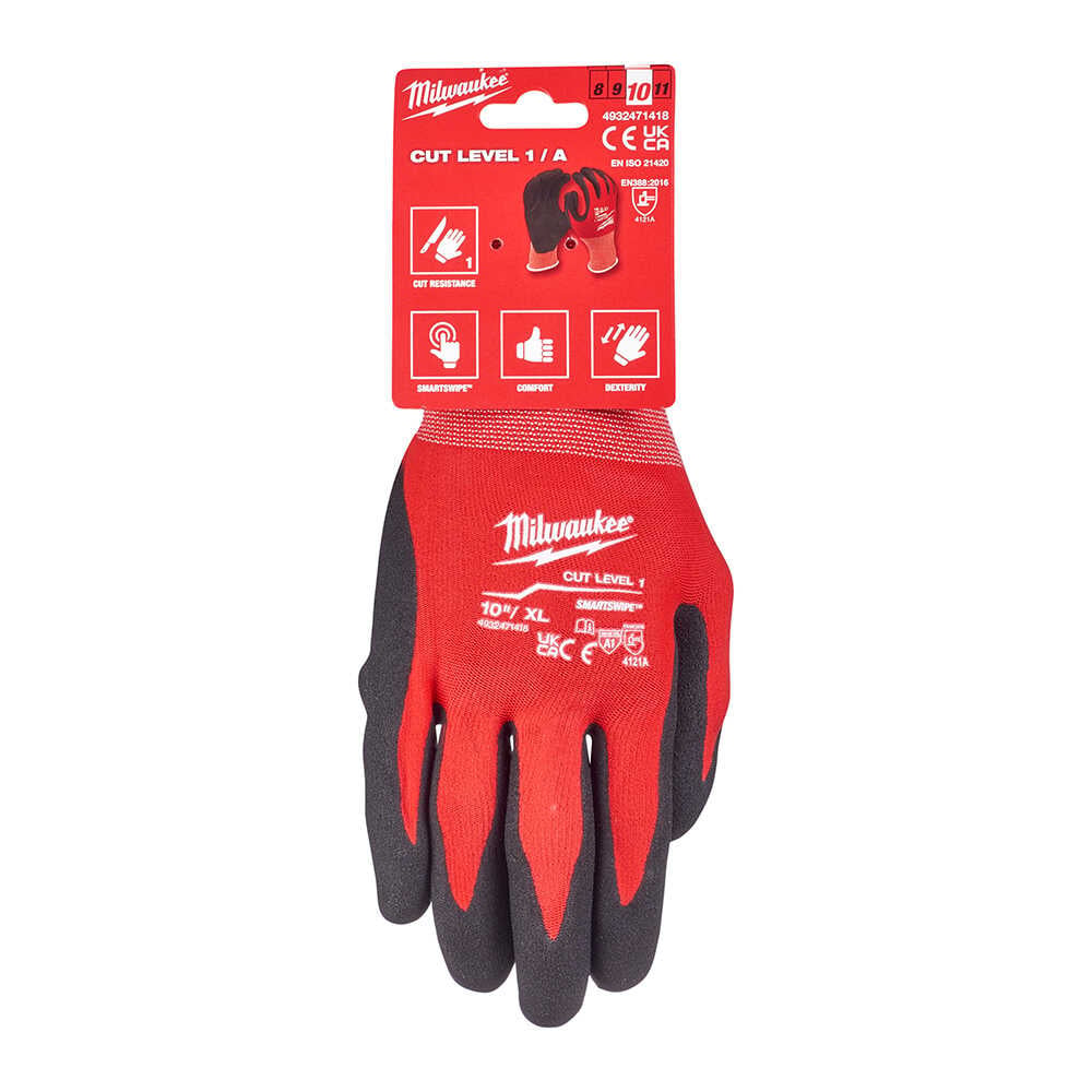 MILWAUKEE 1. Derece Kesik Korumalı Nitril Eldiven XL Beden